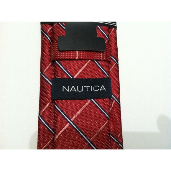 Nautica | Accessories | Nwot Nautica Mens New Red 0silk  NWOT NAUTICA MENS NEW RED 100%SILK PLAID CLASSIC NECKTIE WIDTH: 3\